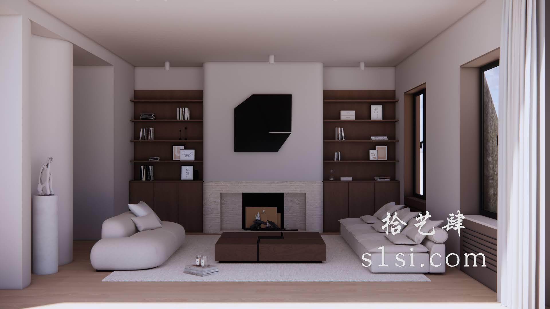 侘寂风 客厅【ID:15076】插图-拾艺肆