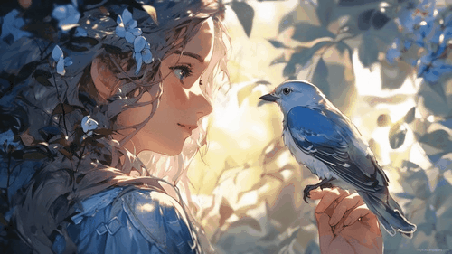 美丽蓝鸟 4K 动态壁纸-拾艺肆